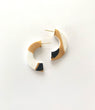 Crescent | white, gold + black