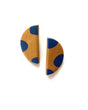 Large Half Moon | gold + blue